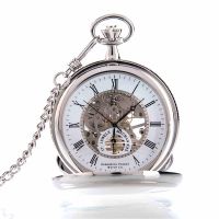 The St James - Chrome Mechanical Double Hunter Pocket Watch
