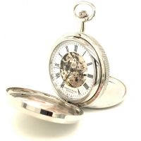 The Kew - Mechanical Chrome Plated Photo Frame Pocket Watch