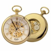 Gold Plated 17 Jewel Spring Wound Mechanical Open Face Pocket Watch