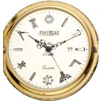 Gold Masonic Half Hunter Pocket Watch Quartz