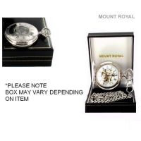 Silver Plated Full Hunter Pendant Necklace Watch