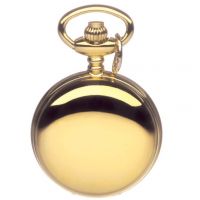 Gold Plated Full Hunter Quartz Pendant Necklace Watch