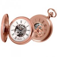 Mechanical Rose Gold Half Hunter Pocket Watch