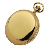 Gold Plated 17 Jewel Swiss Mechanical Full Hunter Pocket Watch Large Dial