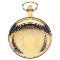 Gold Plated Mechanical Double Hunter Pocket Watch