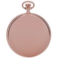 Rose Gold Plated Quartz Slim Open Face Pocket Watch