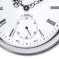 Chrome Plated Mechanical Half Hunter Pocket Watch