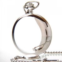 The Bridewell - Chrome Plated Mechanical Double Half Hunter Pocket Watch