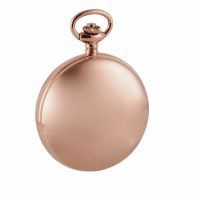 Mechanical Twin Lidded Hunter Rose Gold Plated Pocket Watch