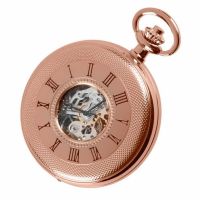 Mechanical Rose Gold Half Hunter Pocket Watch