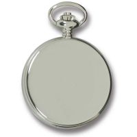 Silver Tone Polished Full Hunter 17 Jewel Mechanical Pocket Watch