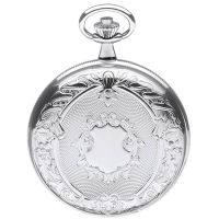 Chrome Double Hunter Mechanical Pocket Watch