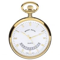 Swiss Gold Plated Quartz Open Face Pocket Watch