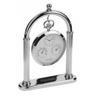 Gents Open Face 'Weather Station' Pocket Watch With Stand