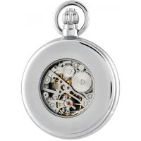 Chrome Plated 17 Jewel Mechanical Full Hunter Pocket Watch
