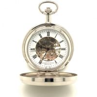 The Kew - Mechanical Chrome Plated Photo Frame Pocket Watch