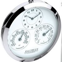 Gents Open Face 'Weather Station' Pocket Watch With Stand