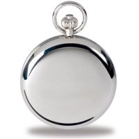 Open Face Quartz Pocket Watch With Date Window