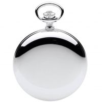 Full Hunter Chrome Plated Quartz Pocket Watch With T Bar Chain
