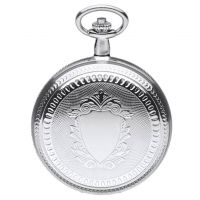 Chrome Plated Mechanical Double Hunter Pocket Watch