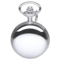Silver Plated Full Hunter Quartz Pendant Necklace Watch