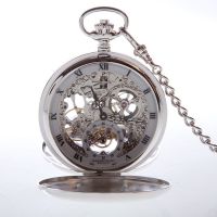 The Dalkeith - Sterling Silver Mechanical Double Hunter Pocket Watch And Chain
