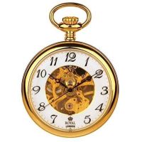 Pvd Gold Plated Mechanical Open Face Pocket Watch