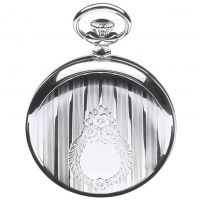 Full Hunter Chrome Plated Quartz Pocket Watch