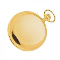 Gold Plated 17 Jewel Swiss Mechanical Full Hunter Pocket Watch Compact Dial