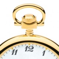 Open Face Gold Plated Mechanical Pocket Watch