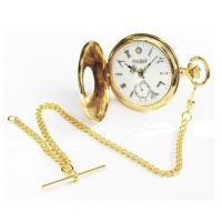 Masonic Half Hunter Gold Plated Mechanical Pocket Watch