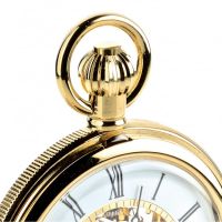 Gold Plated Double Hunter Mechanical Pocket Watch With Heartbeat Window
