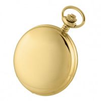 Gold Plated Full Hunter Pocket Watch with Day/Date Display