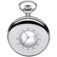 Chrome Plated Half Hunter Quartz Pocket Watch
