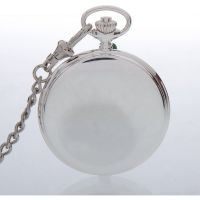 The Savoy - Sterling Silver Half Hunter Patterned Pocket Watch