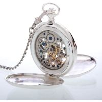 The Beaulieu - Sterling Silver Heartbeat Double Hunter Pocket Watch