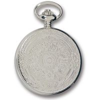 Silver Tone 17 Jewel Mechanical Half Hunter Pocket Watch