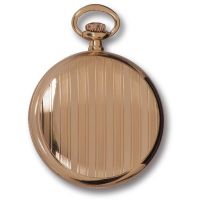 Rose Gold Plated Mechanical 17 Jewel Open Face Engraved Pocket Watch