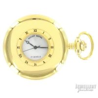Gold Plated 17 Jewel Half Hunter Mechanical Pocket Watch