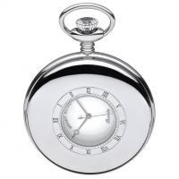Chrome Plated Half Hunter Mechanical Pocket Watch