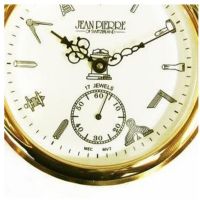 Masonic Half Hunter Gold Plated Mechanical Pocket Watch