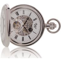 Mechanical 17 Jewel Silver-Tone Double Opening Half Hunter