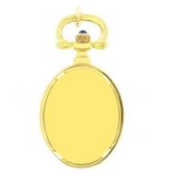 Gold Plated Open Face Quartz Pendant Watch