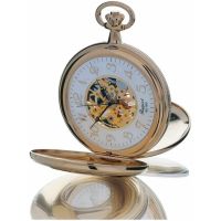 Gold Plated Mechanical Double Half Hunter