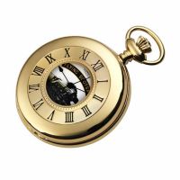 Gold Plated Flying Scotsman Half Hunter Pocket Watch