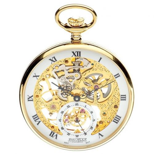 17 Jewel Mechanical Open Face Gold Pocket Watch -Free
