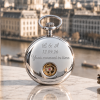 The Eltham - Chrome Mechanical Open Face Pocket Watch