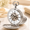 Chrome Plated Double Hunter Hand Driven Pocket Watch