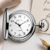 Chrome Plated 17 Jewel Full Hunter Mechanical Pocket Watch