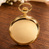 Polished Gold Plated 17 Jewel Mechanical Full Hunter Pocket Watch